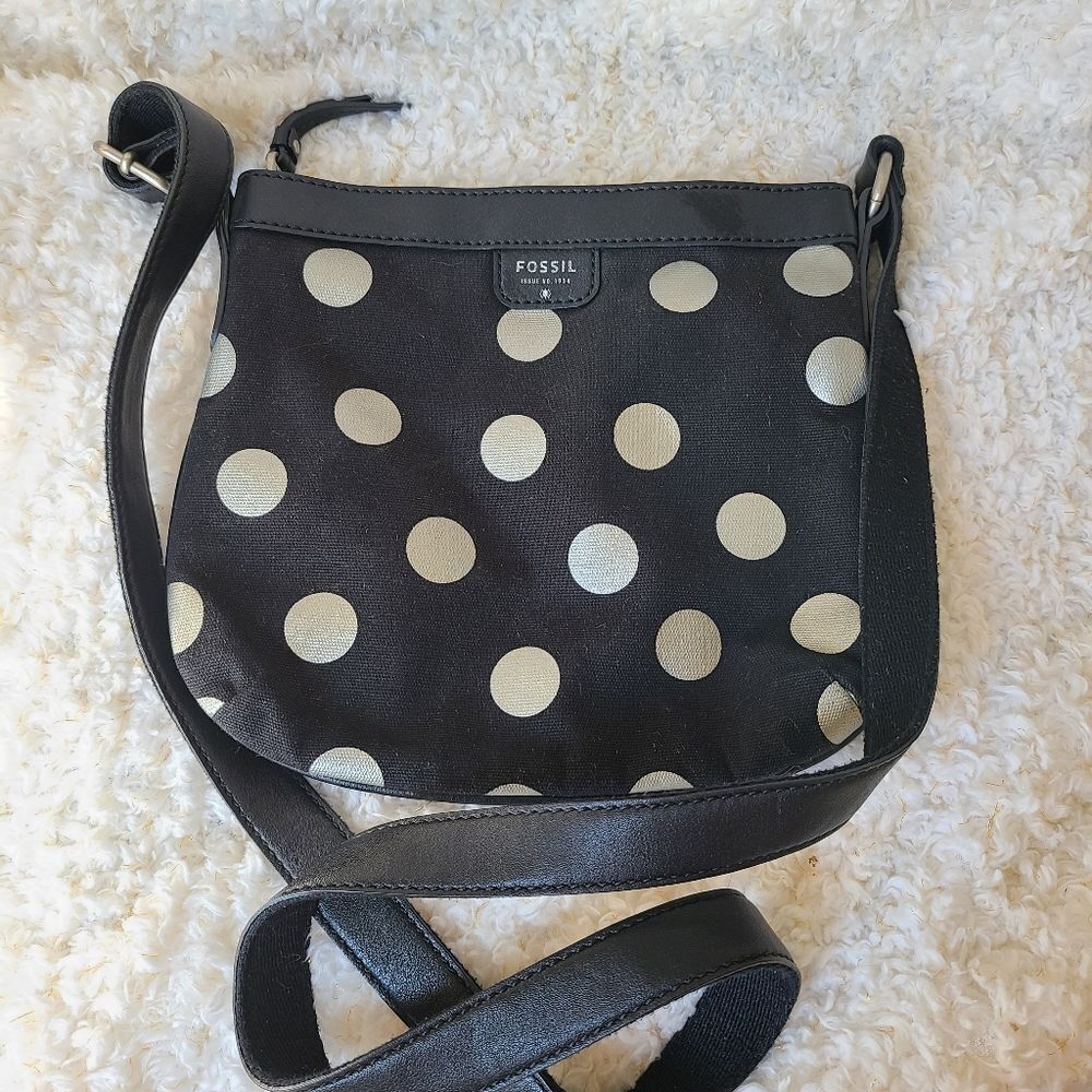 Fossil Mimi Fab‎ Metalic Polka-dot Crossbody Bag